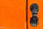 Door Knocker on Orange Door