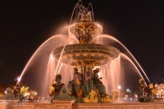 Paris Fountain at Night